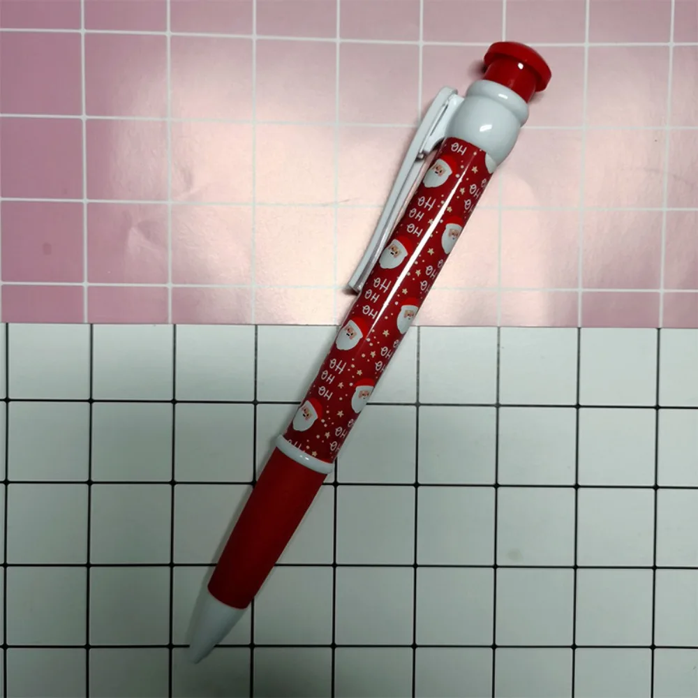 Cartoon 28.5cm Giant Ballpoint Pen Novelty Performance Props Huge Ball Pen Christmas Print Oversize Ballpoint Pen School Office
