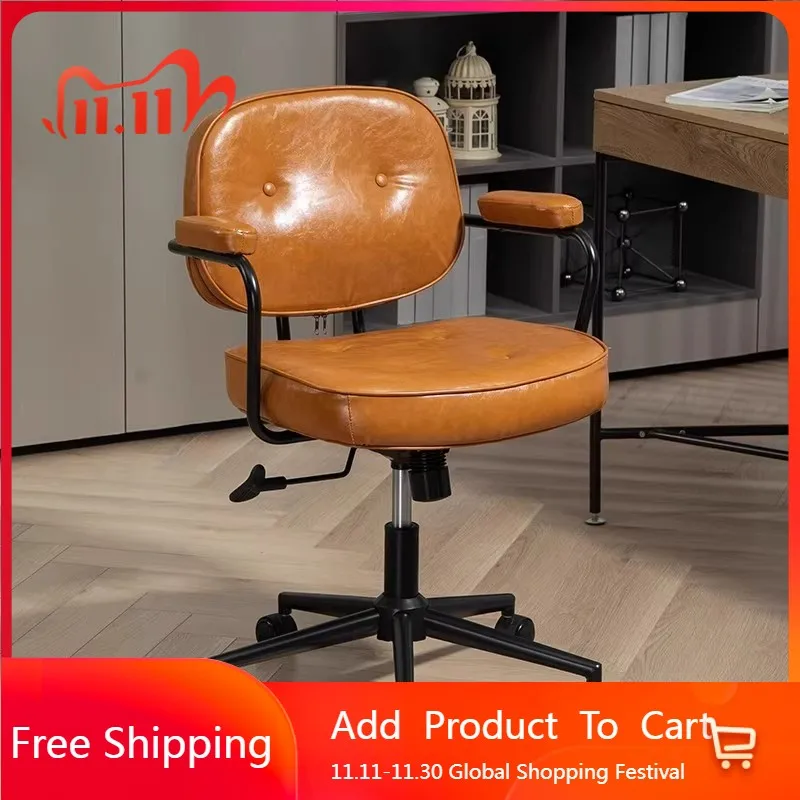 

Computer Lightweight Office Chair Vanity Throne Swivel Study Office Chair Lazy Nordic Desk Wheels Sillas Oficina Home Furniture
