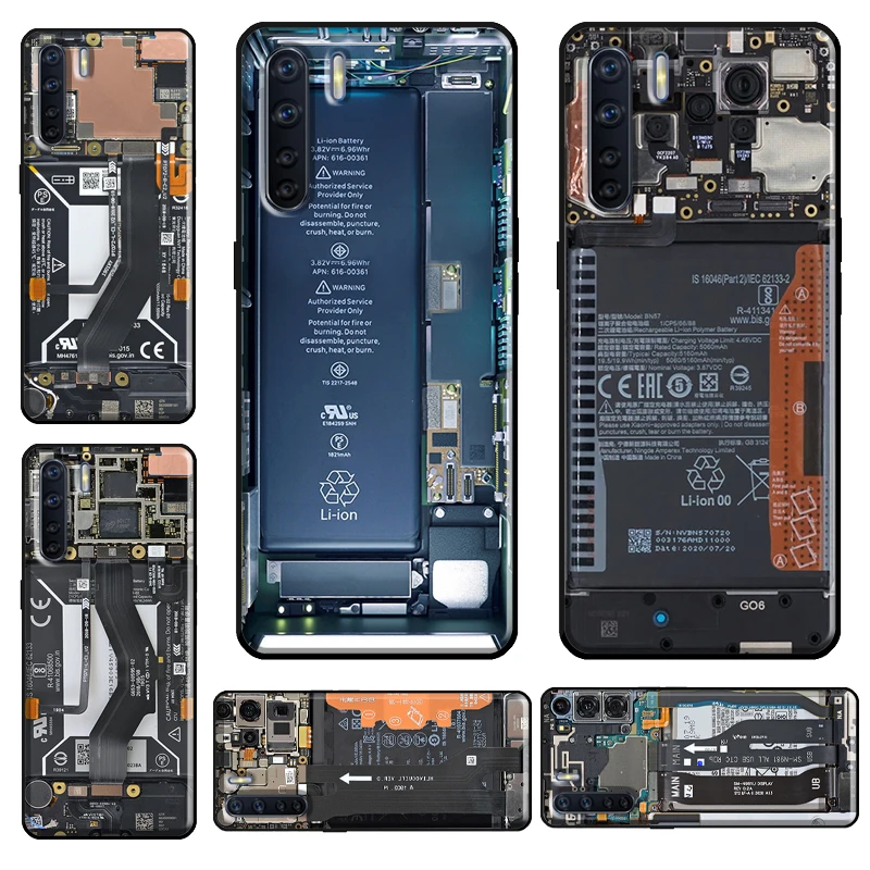 Motherboard Circuit Board Case For OPPO A78 A76 A96 A54 A74 A94 A5 A9 A31 A53 A15 A16 A17 A52 A72 A91 A93 A77 A57s