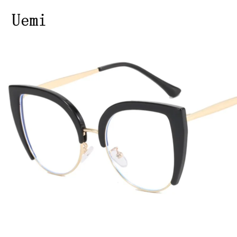 New Retro Anti Blue Light Cat Eye Women Glasses Fashion Trending Metal Frame Clear Lens Reading Female Eyewear Wholesale