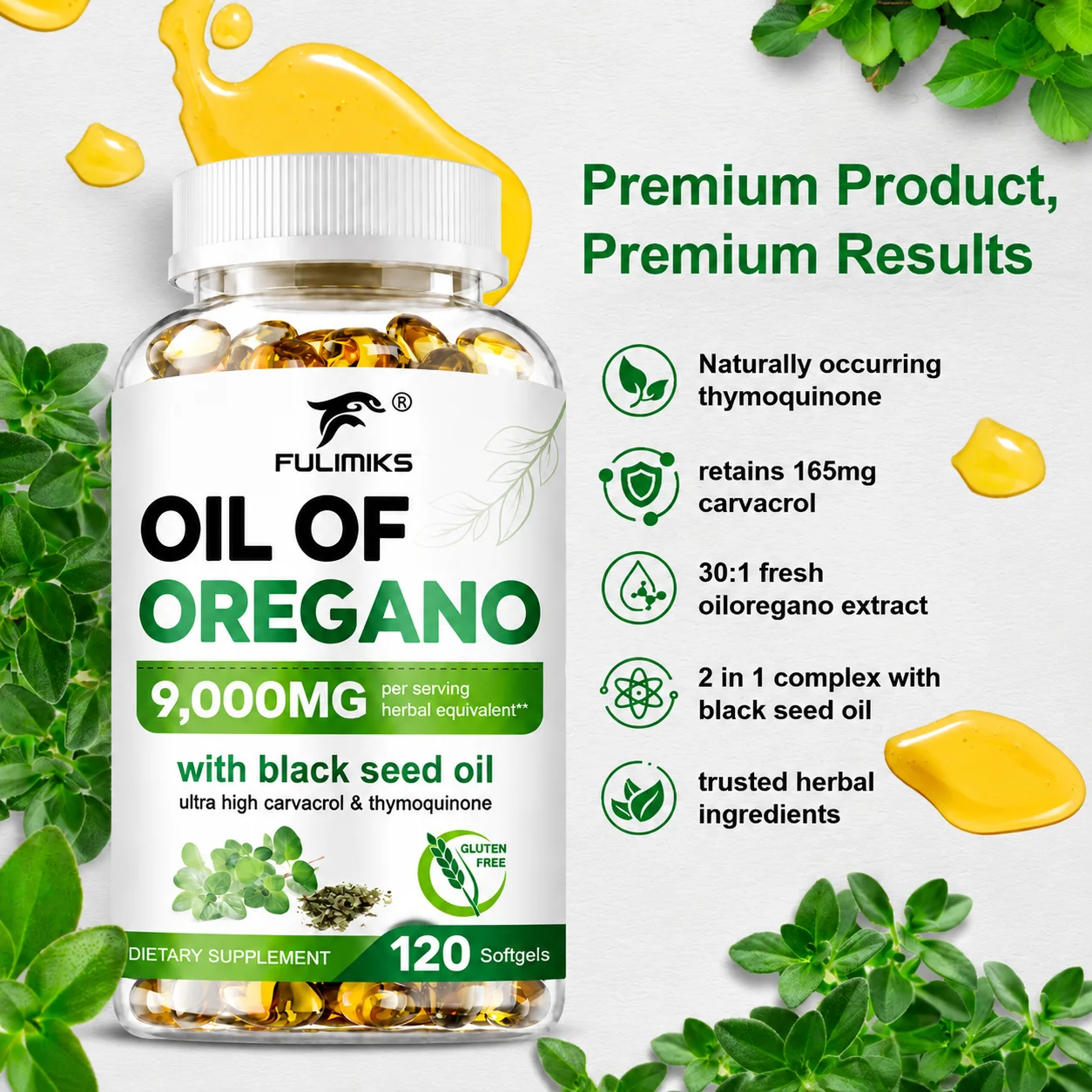 Oil of Oregano Supplement, Sup - Black Seed Oil Capsule 评论和价格