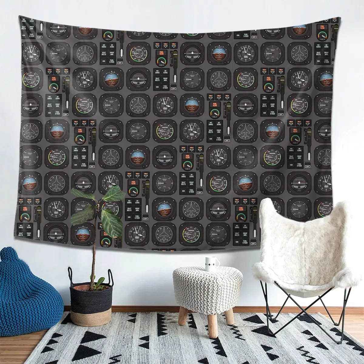 

Пилотные льотные инструменты, гобелен, украшение, художественные эстетические гобелены для гостиной, спальни, дома, настенная ткань, настенная подвеска