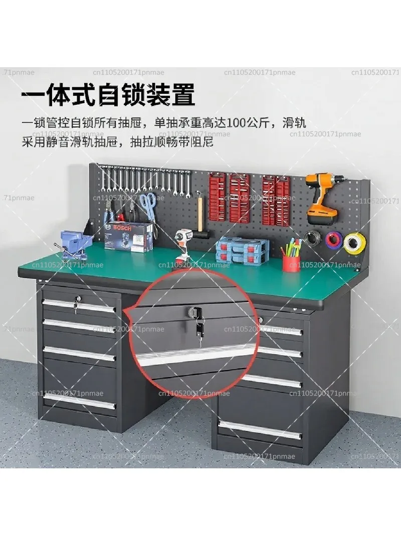 Heavy-Duty Stainless Steel Anti-Static Workbench, Factory Assembly and Maintenance Table for Industrial Workshops