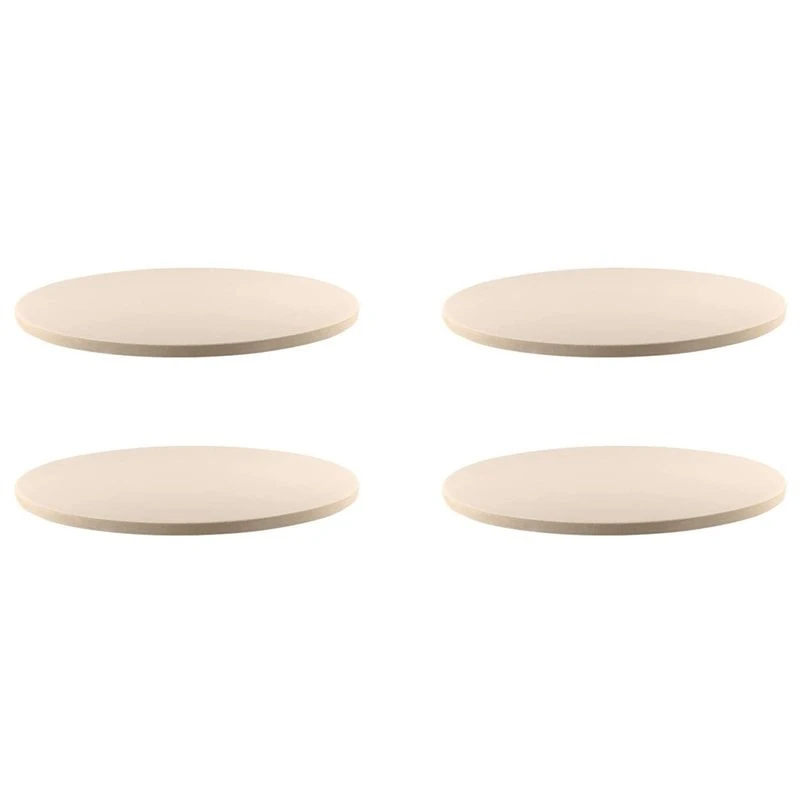AT69 -4Pcs 12Inch Pizza Stone Pizza Baking Stone/ Pan, Perfect For Grill And Oven - Thermal Resistant