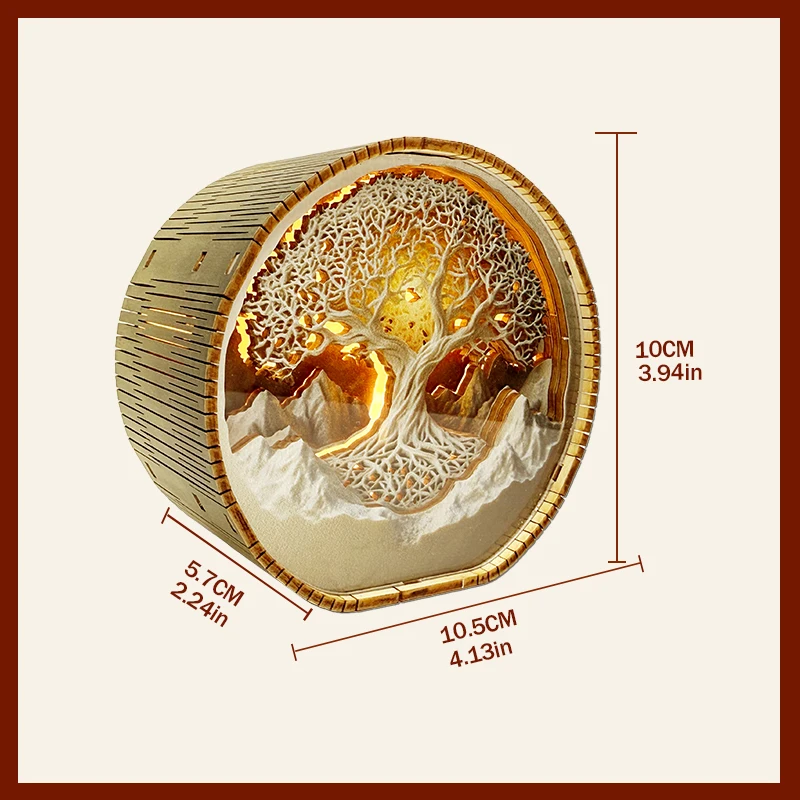The tree of life basswood Sleep lamp Holiday decoration gift Night Light on-off control Musical Plug-in Bedside Lamp