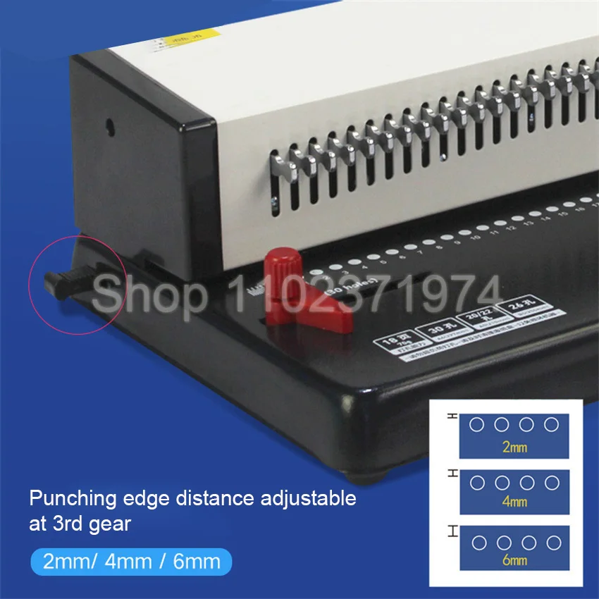 30 Circular Holes Loose-Leaf Punching Binding Machine A4/B5/A5 Hole Manual Puncher