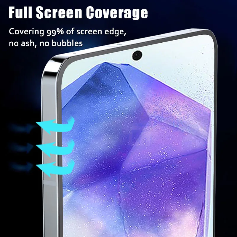 One-click Installation Kit Tempered Glass For Samsung A55 A54 A53 A52 A51 A50 A25 A24 A23 A73 A72 A35 A34 A33 Screen Protector image 2