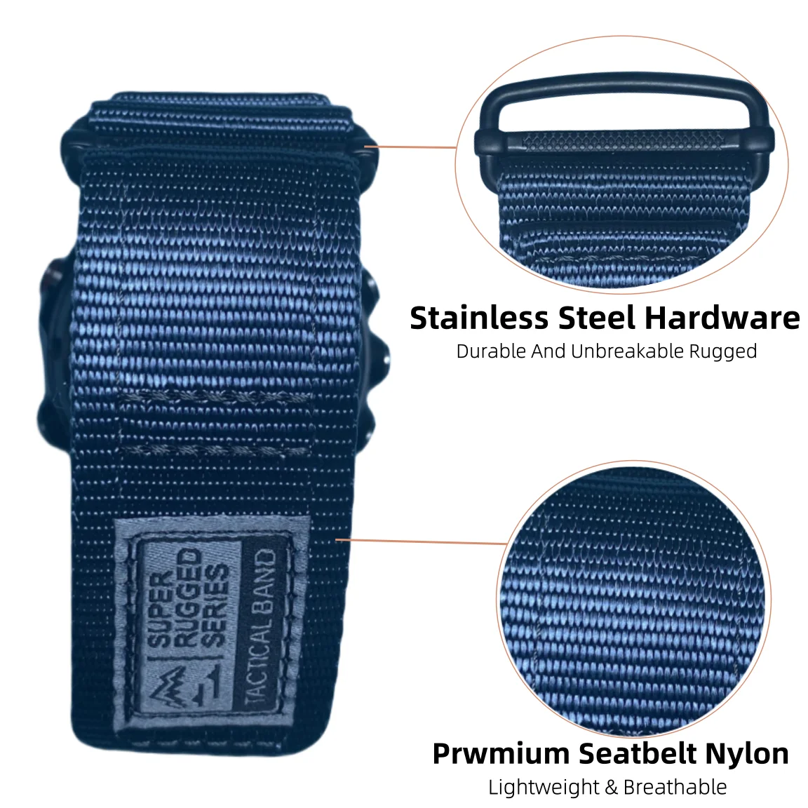 Compatible with Garmin durable watch strap, nylon Quickfit 26mm Fenix7x Pro/EPIX/Instant2x/Actix sports wristband