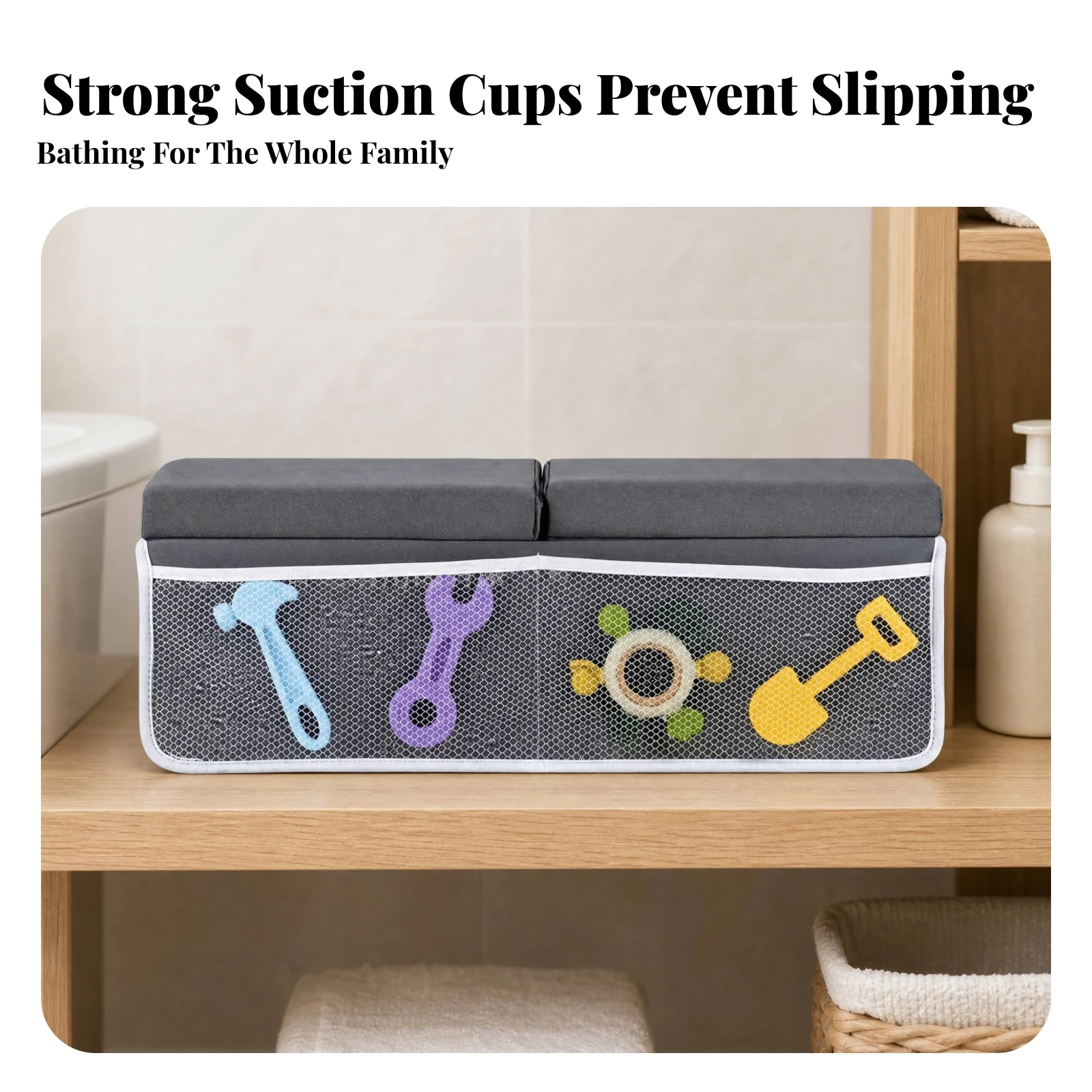 Bath Kneeling Mat Cushioned Foldable Bath Kneeling Pad with Elbow Support Pad Comfortable Machine Washable for Caregivers