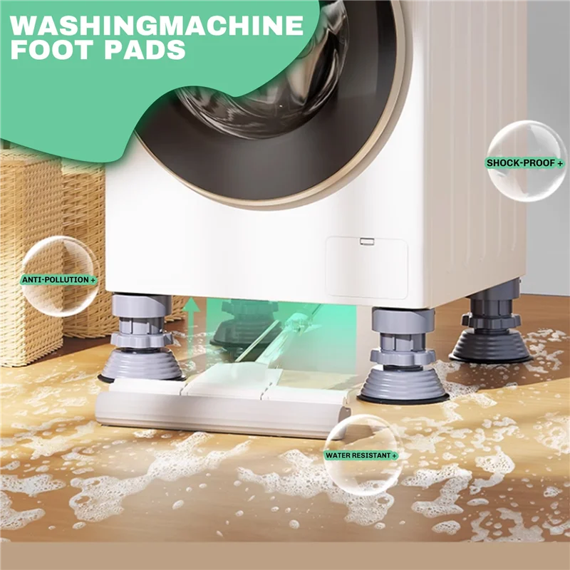 AB09-Washing Machine Support Adjustable Height Anti Vibration Washing Machine Foot Pads For Washer And Dryer