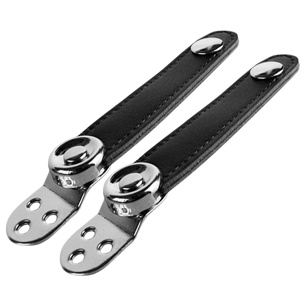 

2pcs Black Metal Accordion Bellows Buckle Straps Universal Replacement 7.6cm Center Distance Musical Instrument