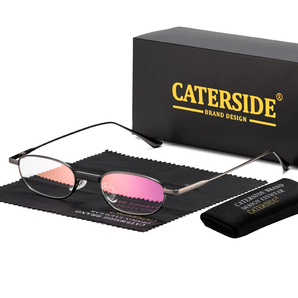 CATERSIDE Herren Hip-Hop-Sonnenbrille, Premium-Metall, kleiner Rahmen, Damen-Reise-, Business-, Party-, Urlaubsgeschenk, Dekorative Brille, UV400 – Detail 27