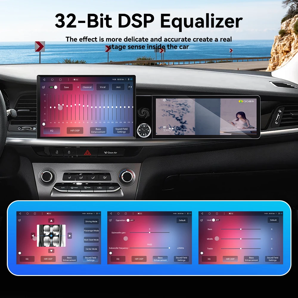 13.1+12.3 Dual Screen Android15 Car Radio For Hyundai Mistra 2017‑2019 8Core CPU Wireless CarPlay Android Auto GPS 360 Panoramic