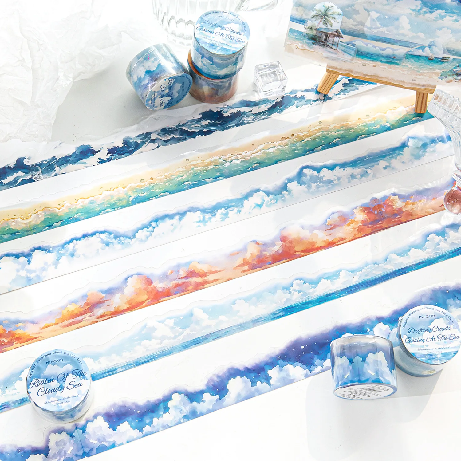 

Mr. Paper, 200cm/roll, Sky and Cloud Themed Tape, Decorative Collage, Scrapbook, Diary, Phone Case, Water Cup, Notebook