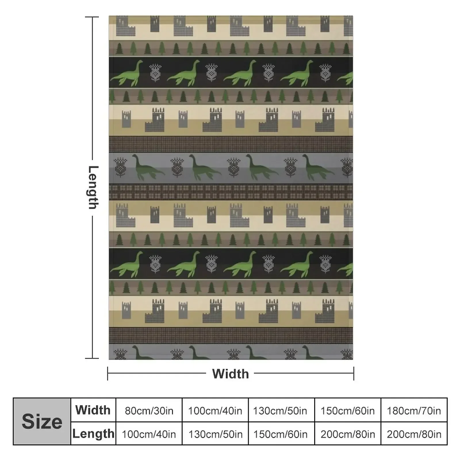 Loch Ness Fair Isle Throw Blanket Soft Plush Plaid Polar Blankets