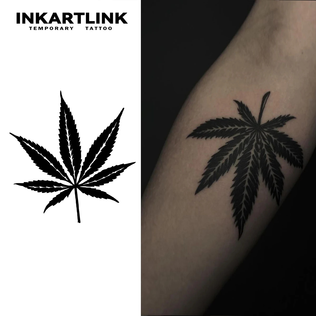 Maple leaves  temporary tattoo sticker, waterproof magic tattoo, lasts to 15 days fake tattoo, semi permanent tattoo