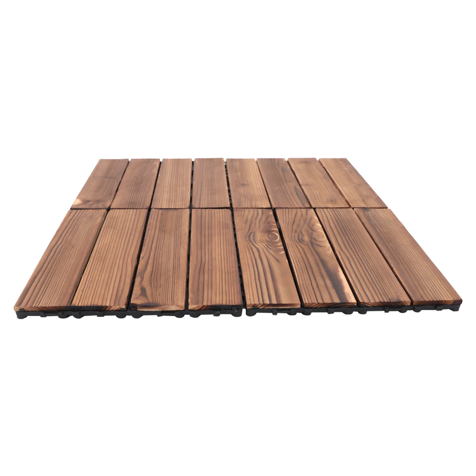 

36PCS Hardwood Interlocking Patio Deck Tiles, Wood Interlocking Flooring Tiles for Outdoors&Indoors,12" × 12"
