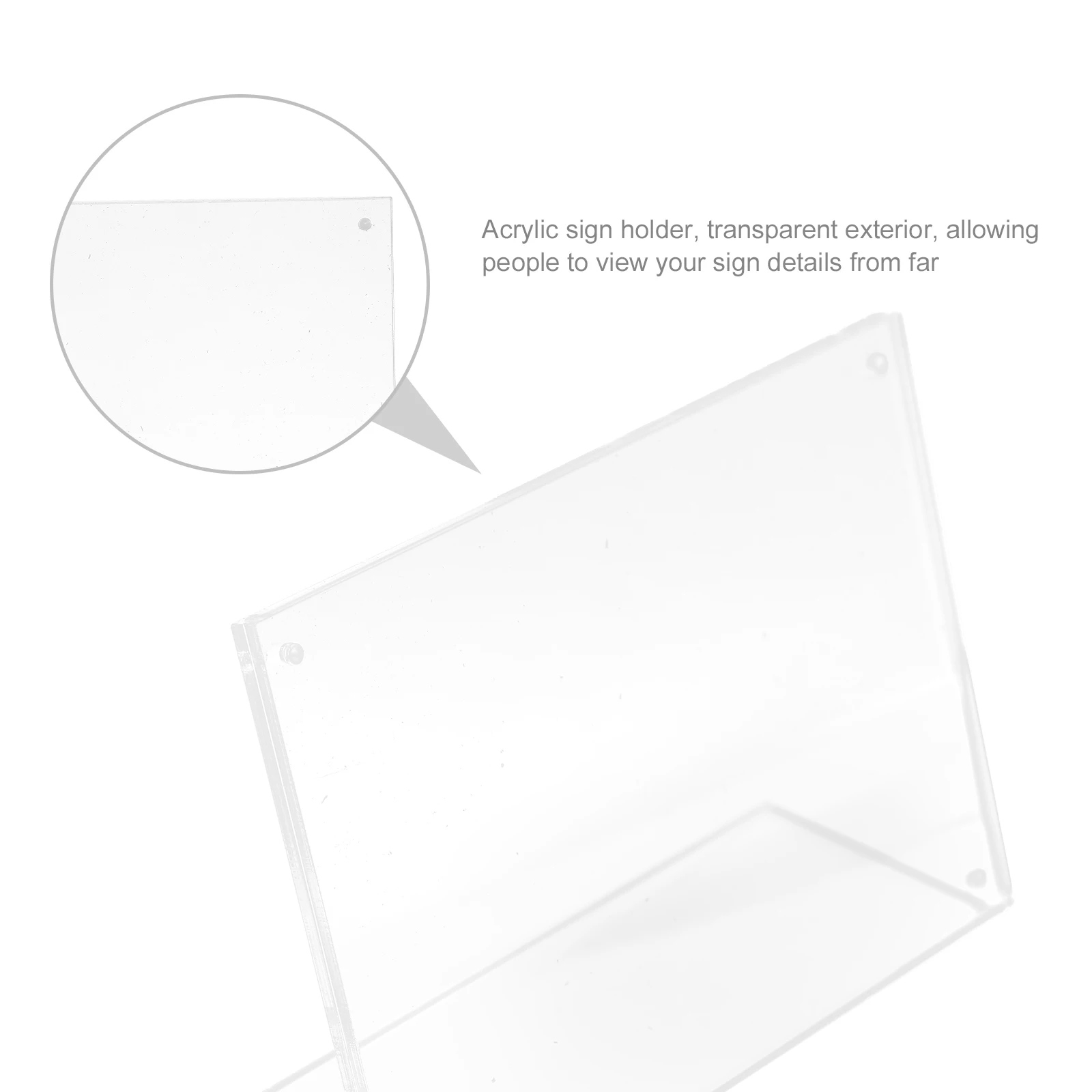 

Acrylic Table 150x100x50mm Horizontal Display Poster St Sign Acrylic Sign Holder Holder for Menu Brochures Advertising