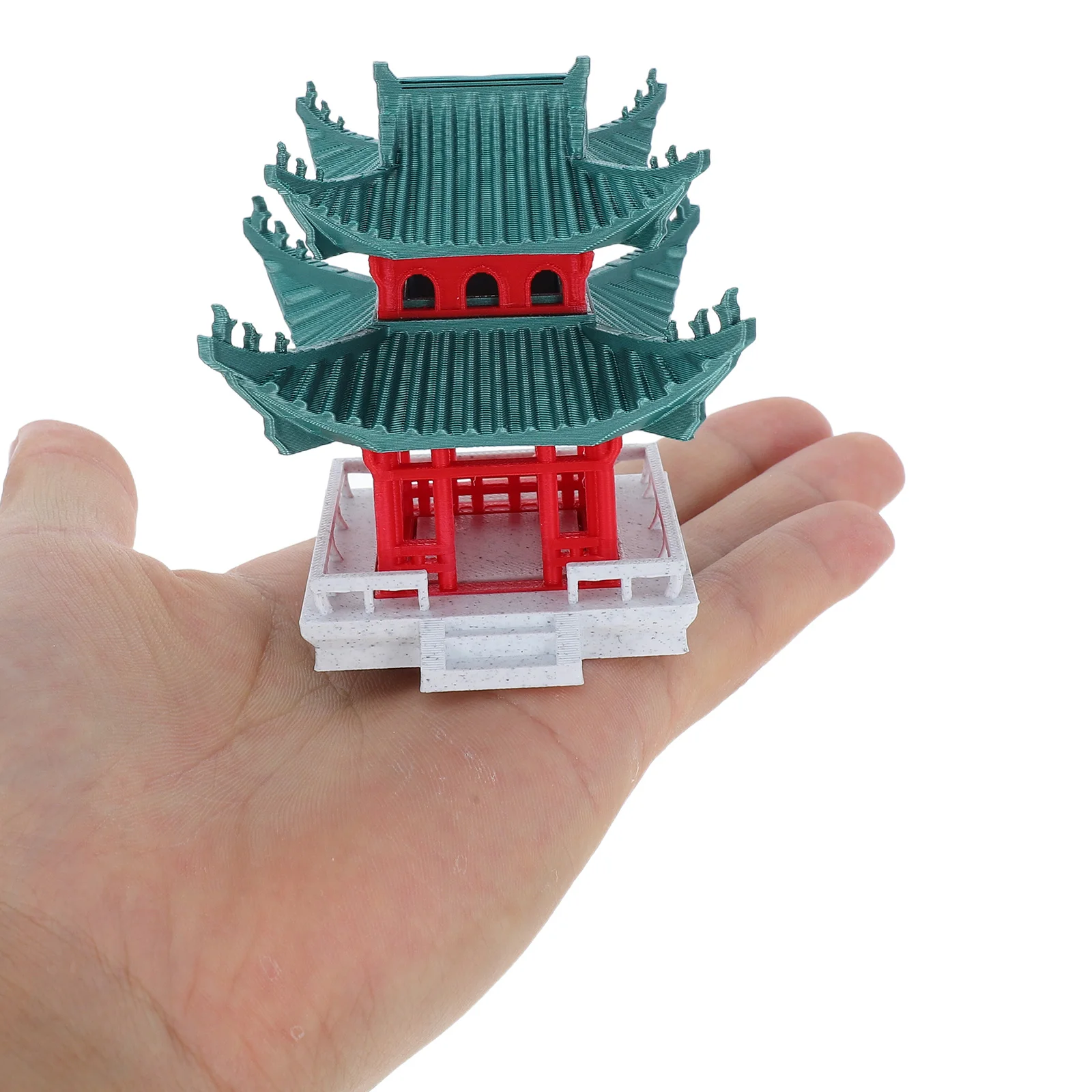 

Micro Landscape Architectural Ornaments Garden Pavilion Statue Sculpture Miniature Pagodas Handcrafted Plastic Ancient