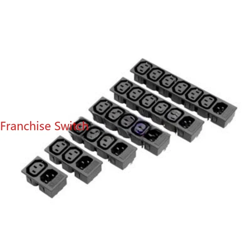 

10PCS One male and three female sockets with insurance, power socket quadruple seat R-3014G23