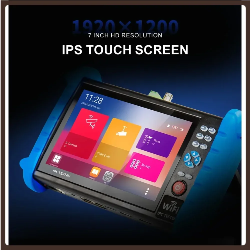 NOYAFA NF-722 IPC CCTV Tester IP Camera AHD Mini Monitor 7 Inch 4K 8K HDMI VGA PoE Monitor CFTV Cable Testing IP