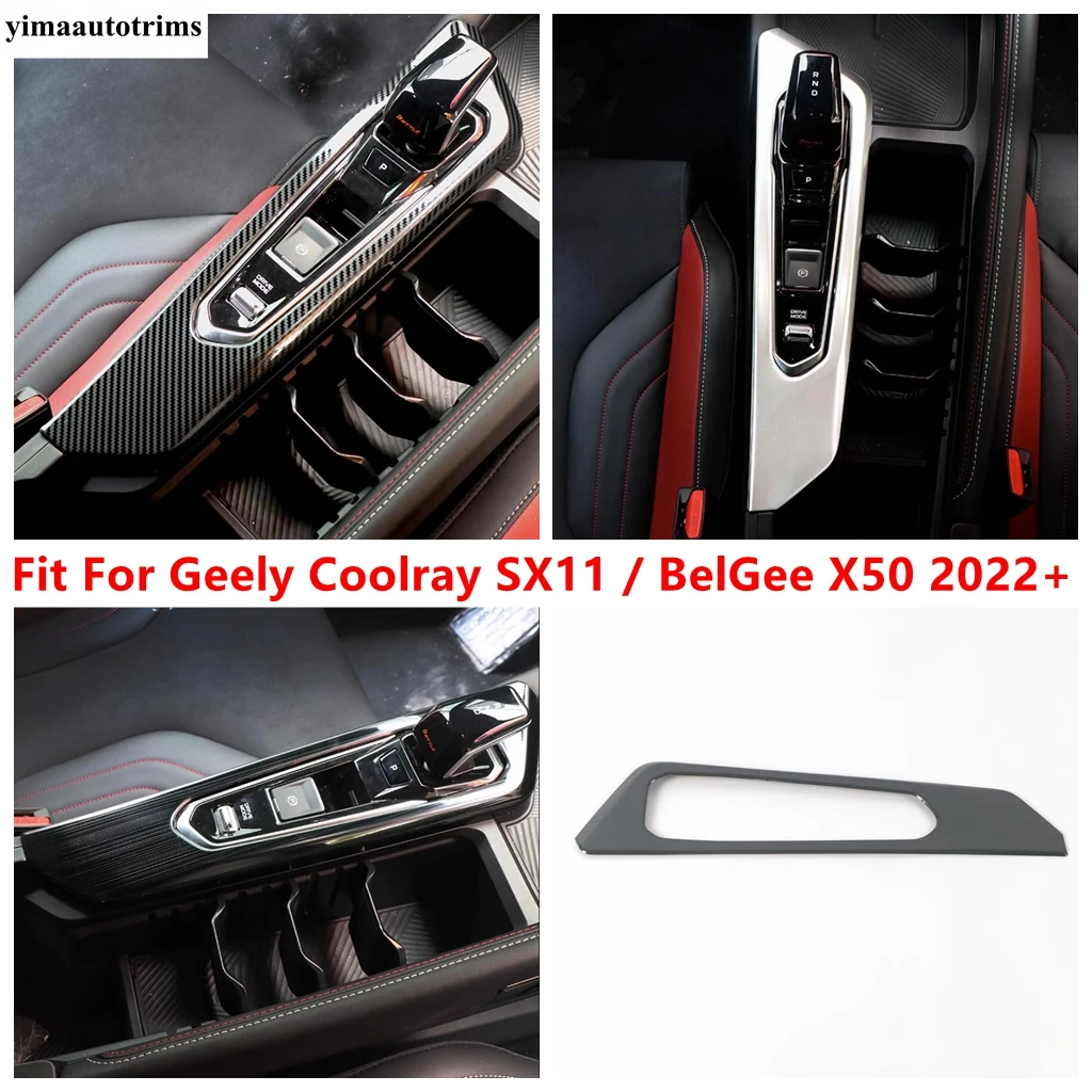 

Car Center Console Gear Shift Panel Auto P Button Cover Trim For Geely Coolray SX11 / BelGee X50 2022 2023 Interior Accessories