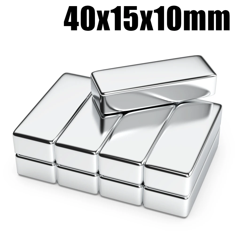 1/2/5/10 Pcs 40x15x10 N35 Neodymium Magnet 40mm X 15mm X 10mm NdFeB Block Super Powerful Strong Permanent Magnetic imanes