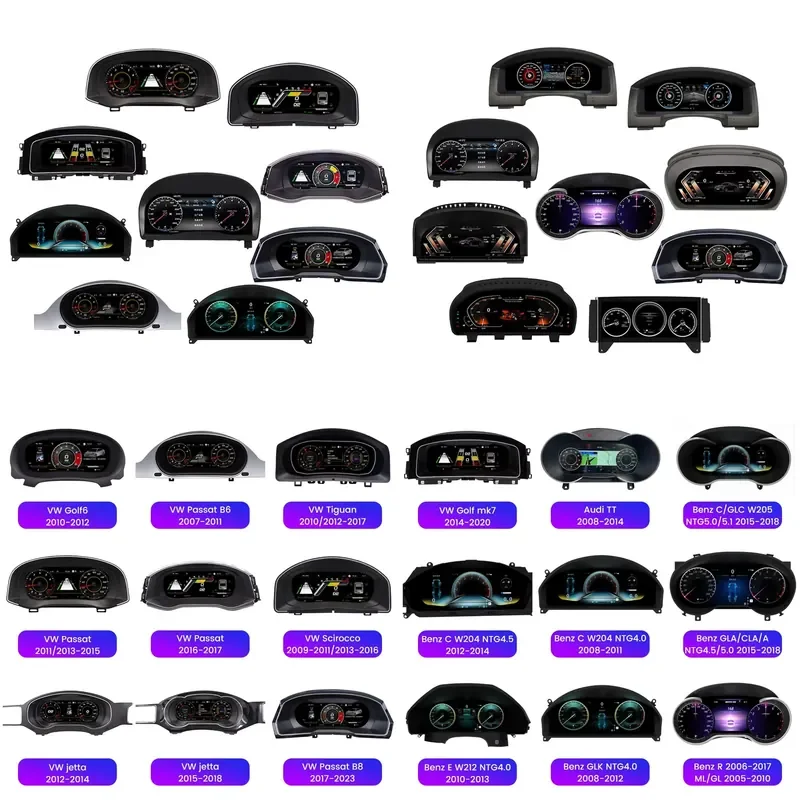 2026 Hot Sale LCD Digital Dashboard Cluster Speedometer Virtual Instrument Panel Cockpit Meter LCD Intelligent Full Liquid
