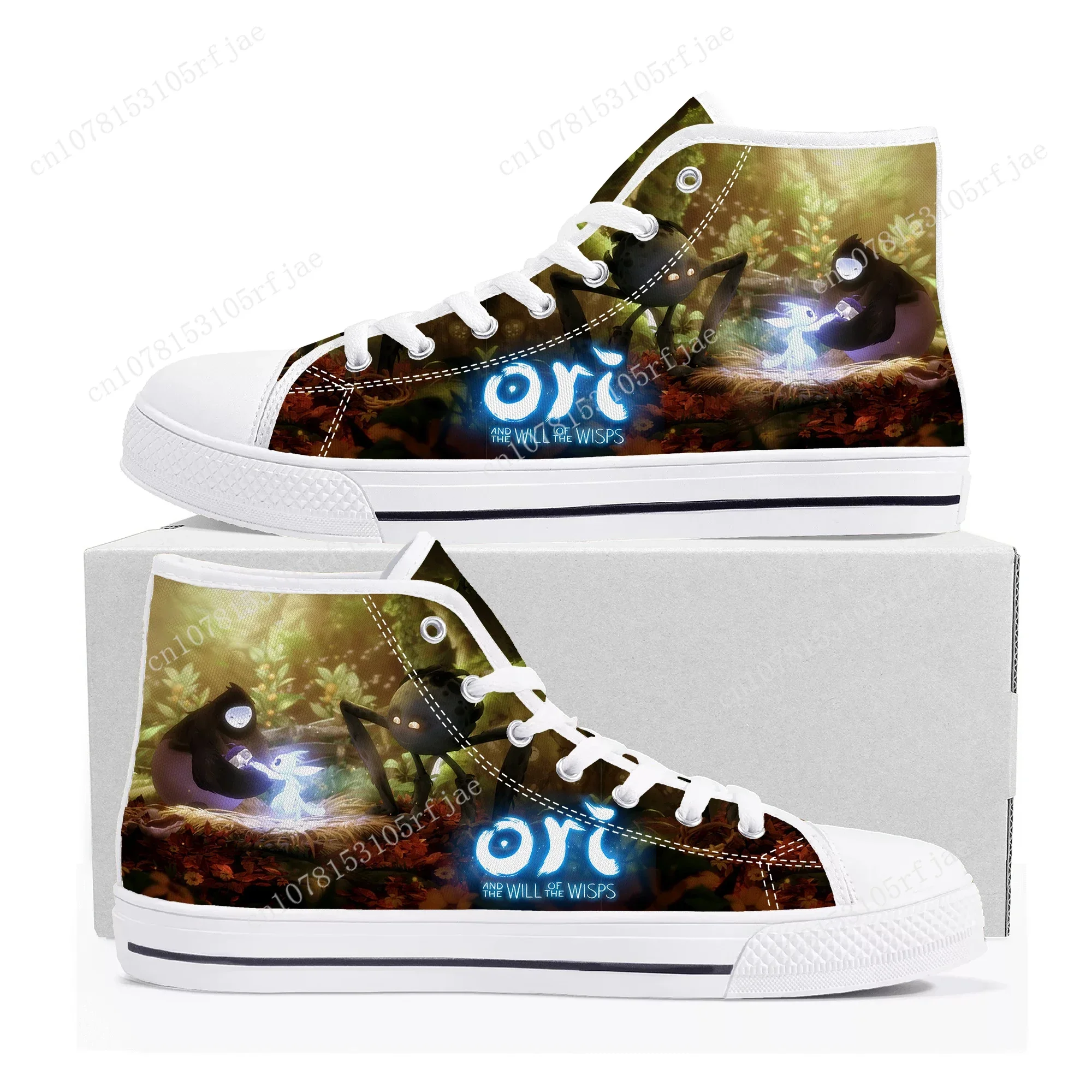 Cartoon Game Ori and The Will of The Wisps High Top Sneakers Mens Womens High Quality Canvas Shoes Casual Tailor Made Sneaker