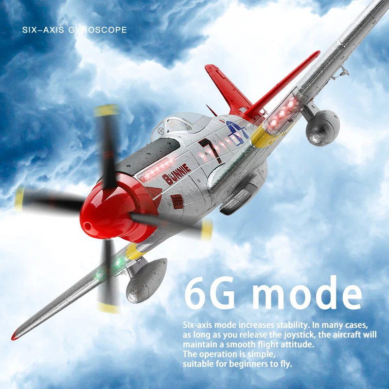 Wltoys XK A280 RC Plane P51 Model 3D/6G With LED 2.4GHz GPS Remote Control Airplane Large Fighter toys Gift for Boys FPV Carrier