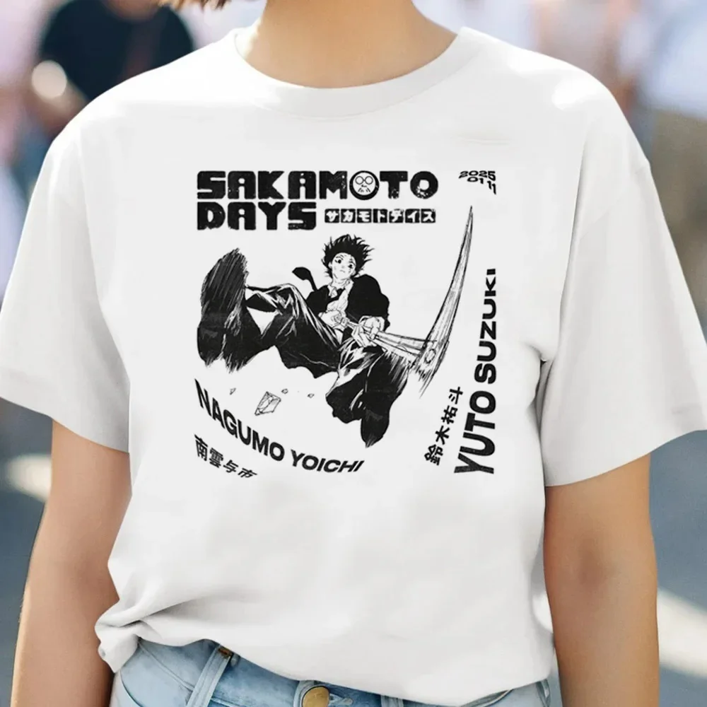 Sakamoto Days top tees teen aesthetic graphic Pastel Comfortable tshirt Y2k Trendy Digital aesthetic 2000s Grunge