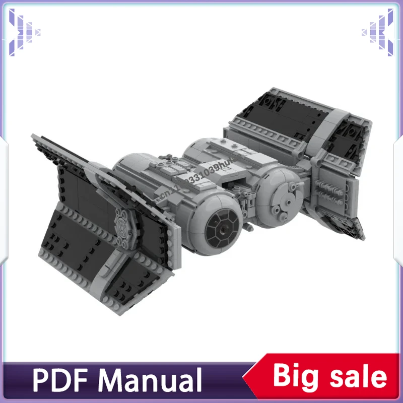 841 piezas Imperial TIE sh Shuttle MOC, bloques de construcción de nave espacial de ciencia ficción, modelo de ladrillos DIY, colección creativa, juguete de regalo para adultos