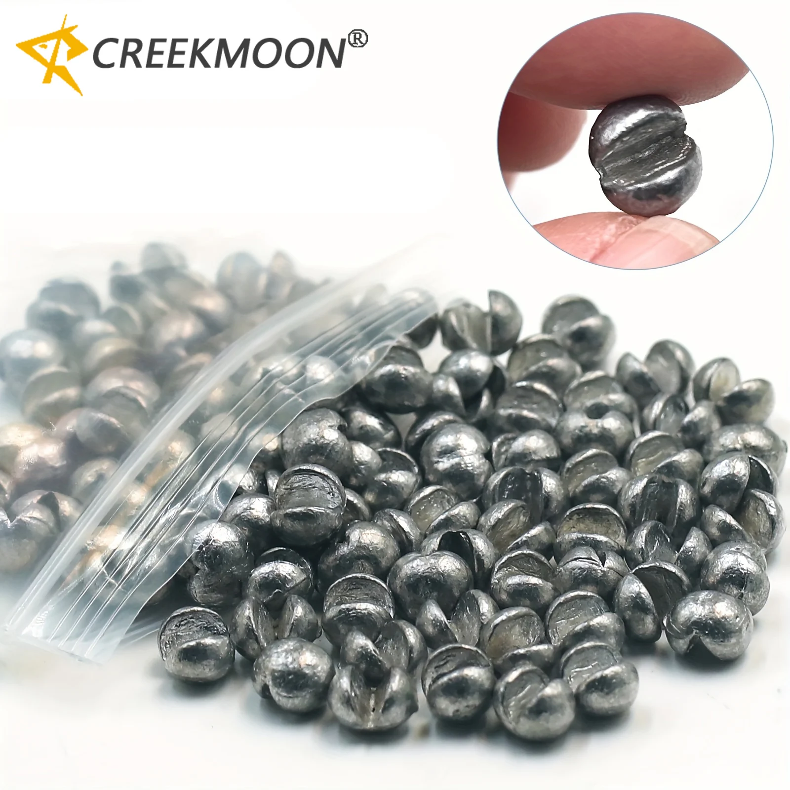100pcs Round Split Shot Pure Lead Sinkers 0.3g-1g Weights Open Bite Removable Fishing Weight Sinker Carp Fishing Accessories