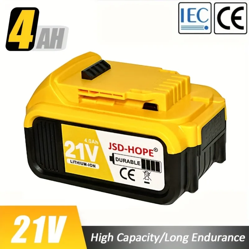 

21V Battery 4.0Ah, Compatible with Original Power Tool Battery Packs, Universal Power Tool for Electric Wrenches and Drills