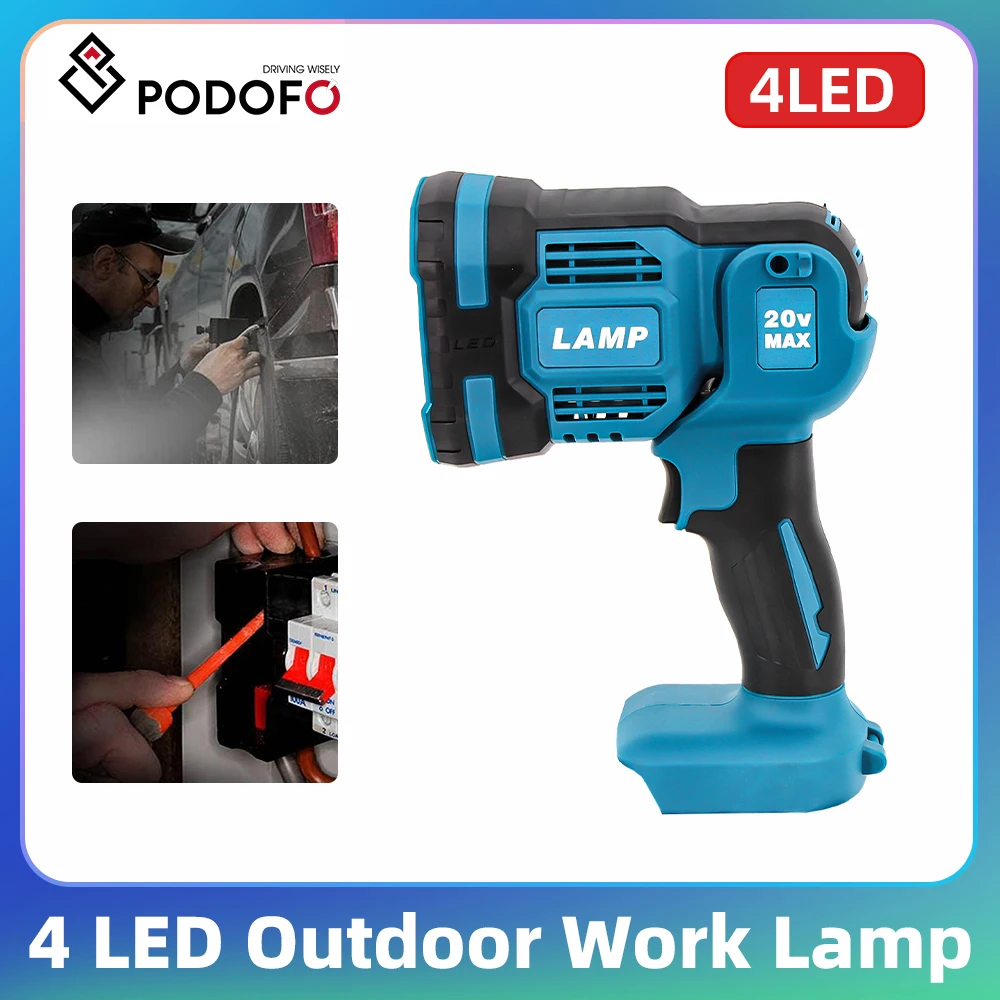Podofo 12W 1120LM LED Starker Suchscheinwerfer, tragbare, faltbare Handlampe, wiederaufladbar, 3 Beleuchtungsmodi für Wandern und Camping