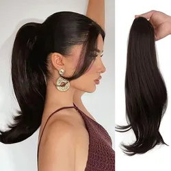 Synthetic Claw Clip Ponytail Braid Hair Extensions Long Curly Hair Natural Curly Hair Tail Ponny Tail For Women
