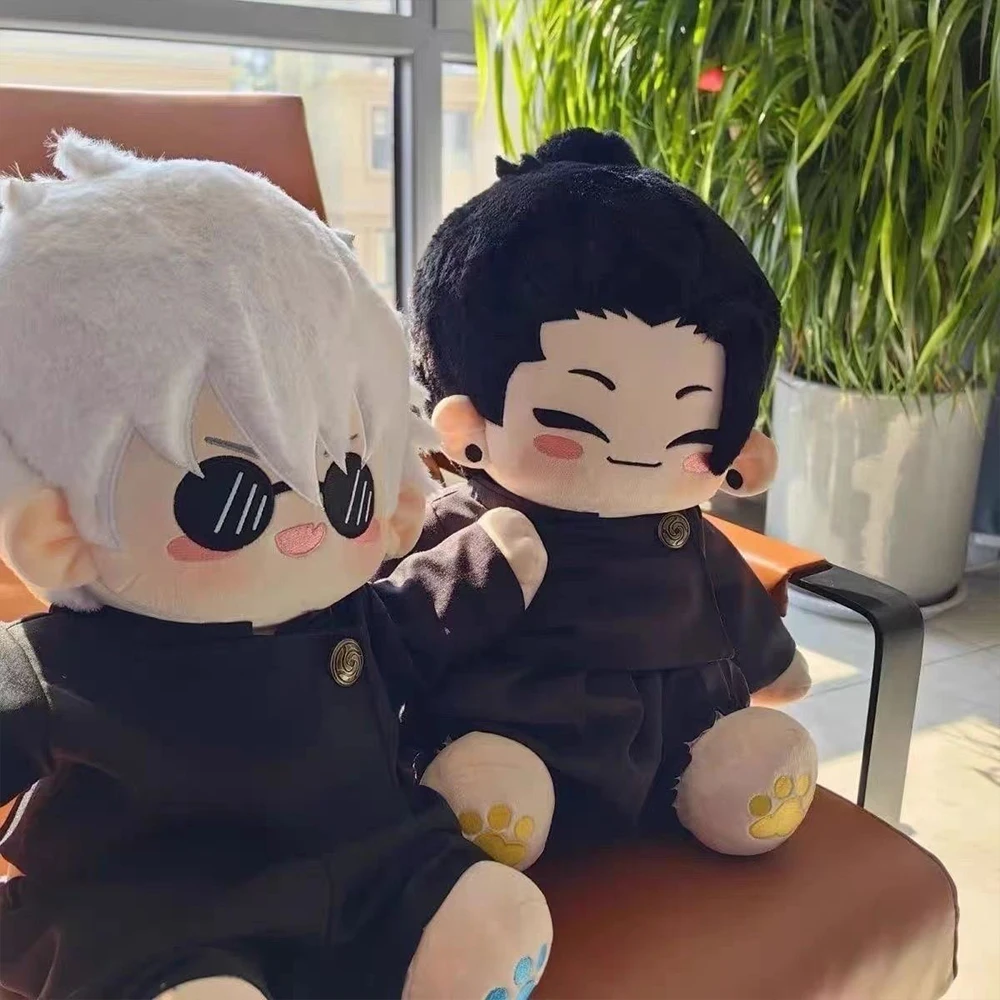 JJK Anime juguetes Gojo Geto Plushies Gojo Satoru muñeco de peluche Geto Suguru Linda almohada decoración del hogar juguete de peluche coleccionable regalos para niños