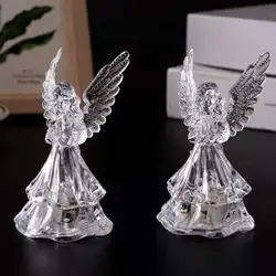 Lámpara de mesita de noche decorativa de acrílico de alta durabilidad, lámpara de noche de escritorio, estilo Ángel 3D, luces Led para el hogar