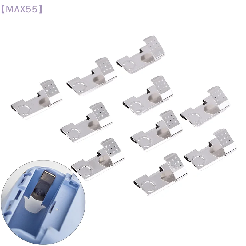 【MAX-55】10Pcs Battery Clip AA Battery Contacts BC-290-NI Spring Steel Nickel Plated Positive Negative Mate