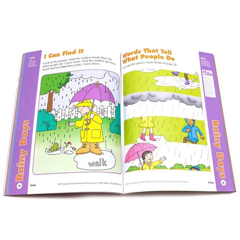 مصنف Evan-Moor Skill Sharpeners Grammar and Obctuation Grade K، العمر 3 4 5 6، كتاب باللغة الإنجليزية 9781629388687 #2