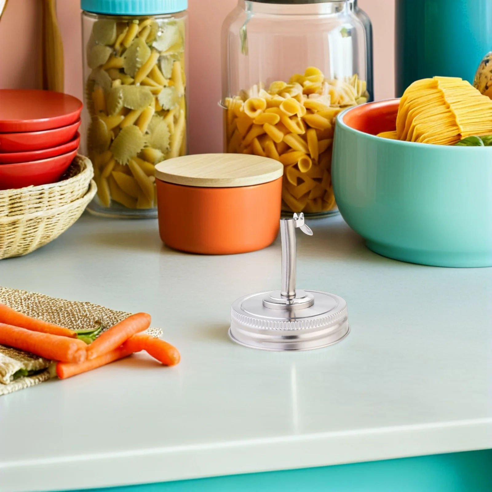 

3Pcs Stainless Steel Mason Jar Pour Spout Lids 2.75 Inch Leak Proof Oil Vinegar Syrup Dispenser Salad Dressing