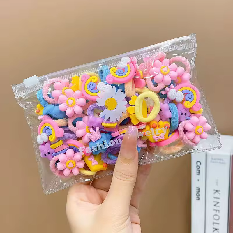 10/20Pcs/Set Cute Cartoon Rubber Elastic Hair Bands Girls Not Hurt Hair Small Scrunchie Kids Sweet Hair Ties Hair Accessories - Image 14