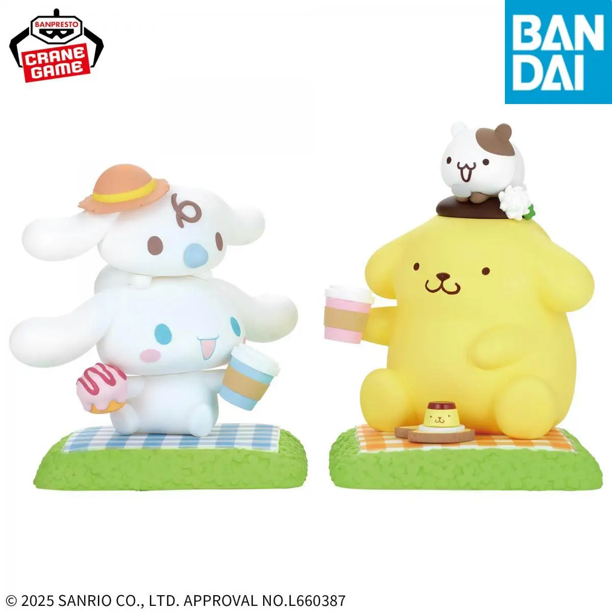 In Stock BANDAI Original LINE UP Friend Memories Vol.2 Cinnamoroll Anime Action Figure Model Doll Statue Toy Boxed Festival Gift