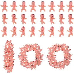 100pcs Mini Plastic Babies, Tiny Plastic Babies Small Baby King Cake Babies for Ice Cubes Baby Shower Game (1 Inch)
