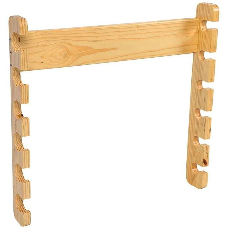 6 صنارة صيد السمك تثبيت سهلة التركيب، رفوف حائط خشبية لقضيب الصيد