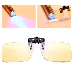 1pcs Clip On Blue Light Filter Blocking Glasses Office Computer Anti Blue Ray Clip On Eyeglasses UV Strain Relief For Women Men