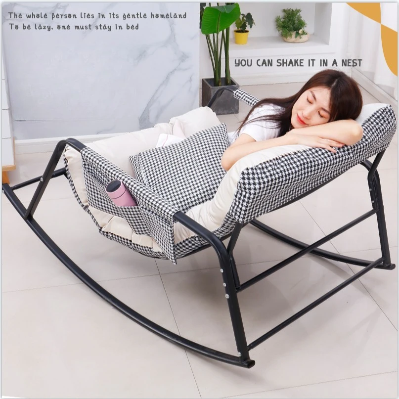 Enlarged balcony dual-purpose rocking chair, double rocking chair, home, comfortable chair for both sitting and lying down