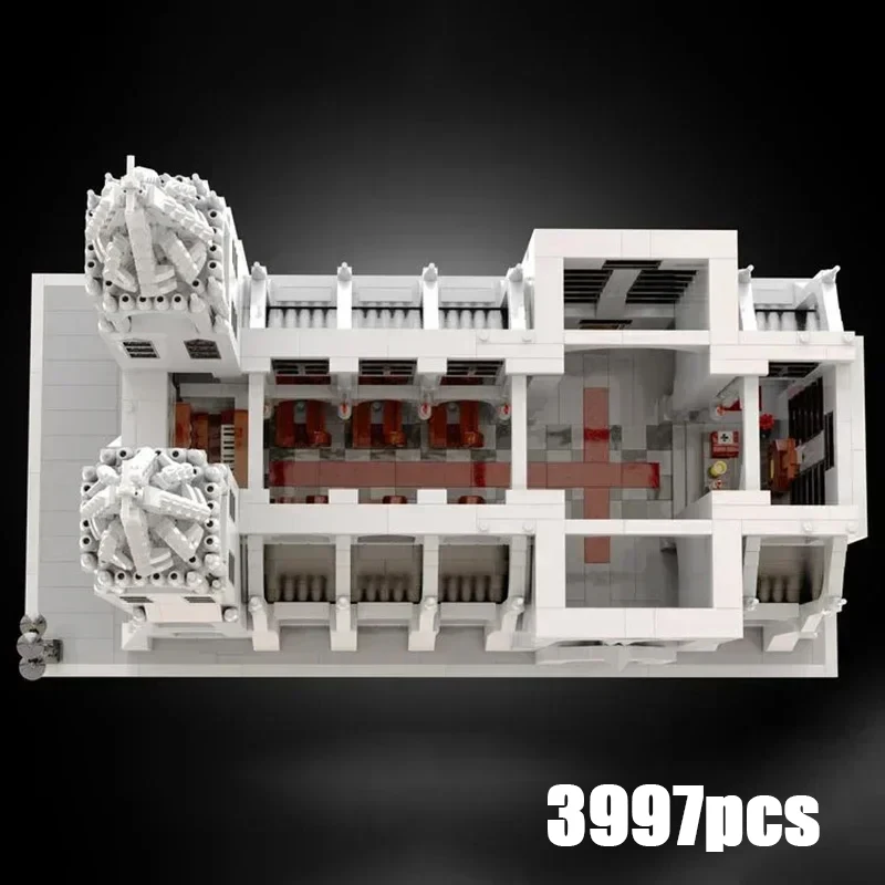 

Gothic Cathedral Model Moc Building Block Technology Brick DIY Assembly Modular City Street View Toy For Holiday Gift