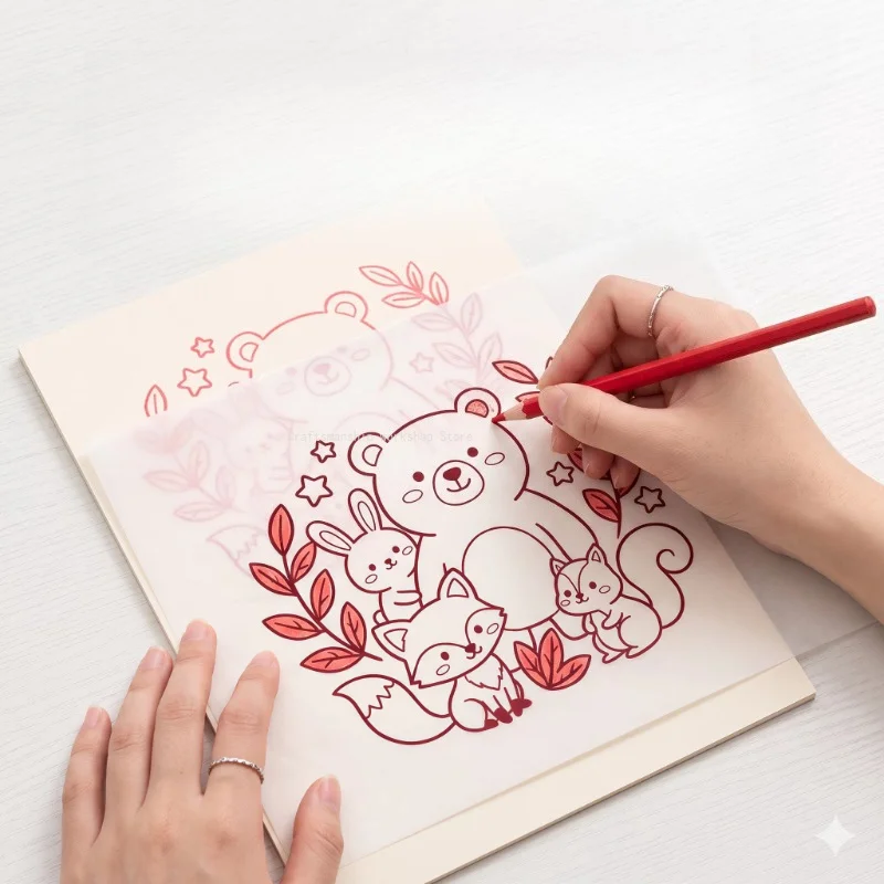 Ceramic Tools Plain Billet Painting Set Transfer Paper Copying Rubbing Tracing Transparent Paper Ceramic Painting special Tools