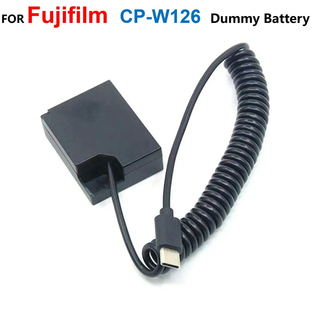 

AC-9V Charger Cable To CP-W126 NP-W126 Dummy Battery USB C PD Power Adapter For Fujifilm X-T2 X-T3 T200 X-H1 M1 XS10 XT100 X100V